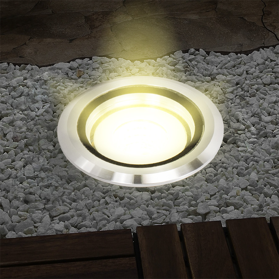 SPOT AU SOL LED ROND ORIENTABLE IP65 COB