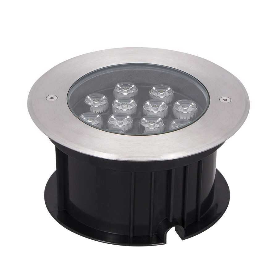 SPOT AU SOL LED ROND FIXE IP65 HP 12W 6000K