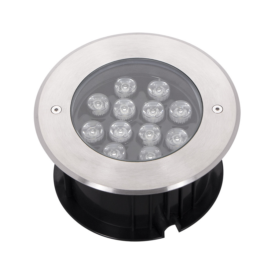 SPOT AU SOL LED ROND FIXE IP65 HP 12W 6000K