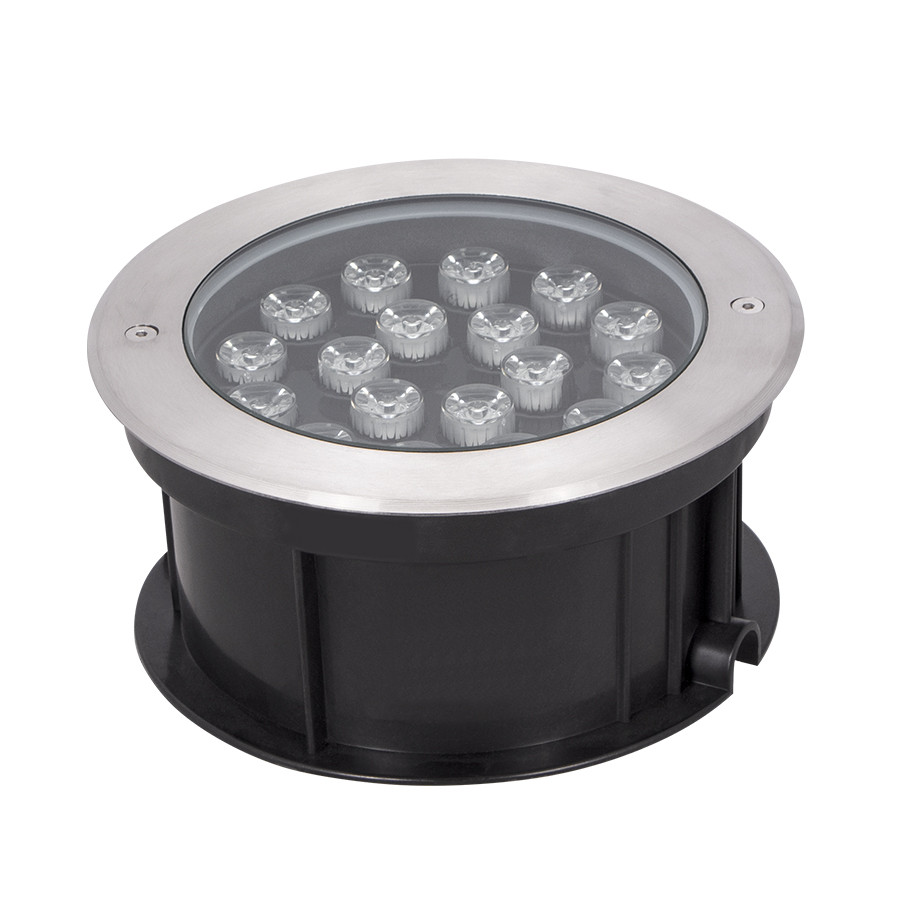 SPOT AU SOL LED ROND FIXE IP65 HP 18W RGB