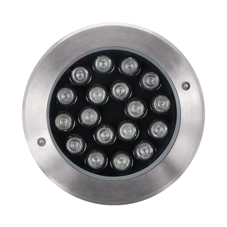 SPOT AU SOL LED ROND FIXE IP65 HP 18W RGB