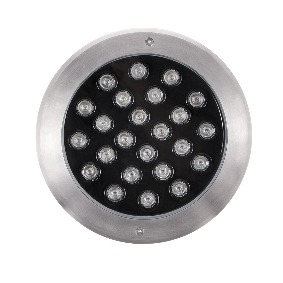 SPOT AU SOL LED ROND FIXE IP65 HP 24W RGB