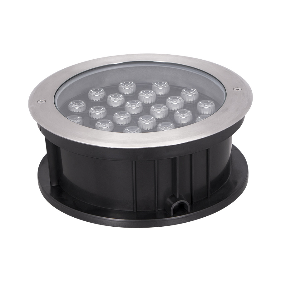 SPOT AU SOL LED ROND FIXE IP65 HP 24W RGB