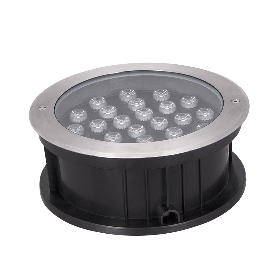 SPOT AU SOL LED ROND FIXE IP65 HP 24W 6000K