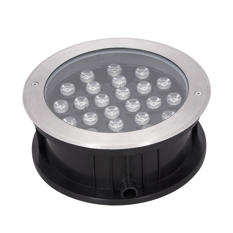 SPOT AU SOL LED ROND FIXE IP65 HP 24W 6000K