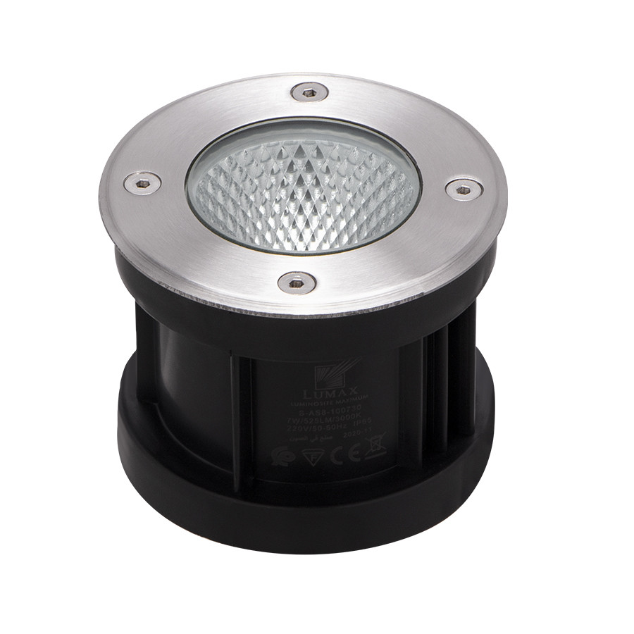 SPOT AU SOL LED A ENCASTRE ROND FIXE IP65 COB 220V