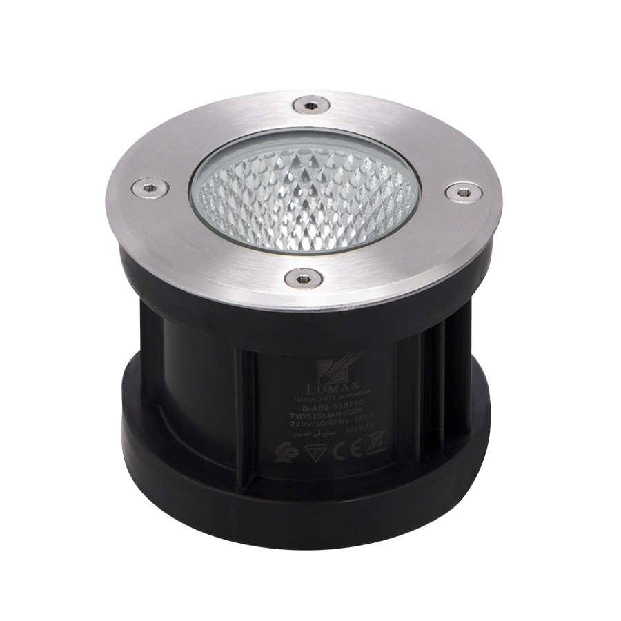 SPOT AU SOL LED A ENCASTRE ROND FIXE IP65 COB 220V