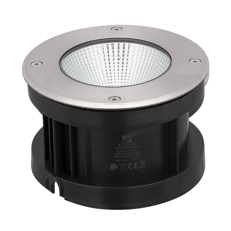 SPOT AU SOL LED A ENCASTRER ROND FIXE IP65 COB 220V