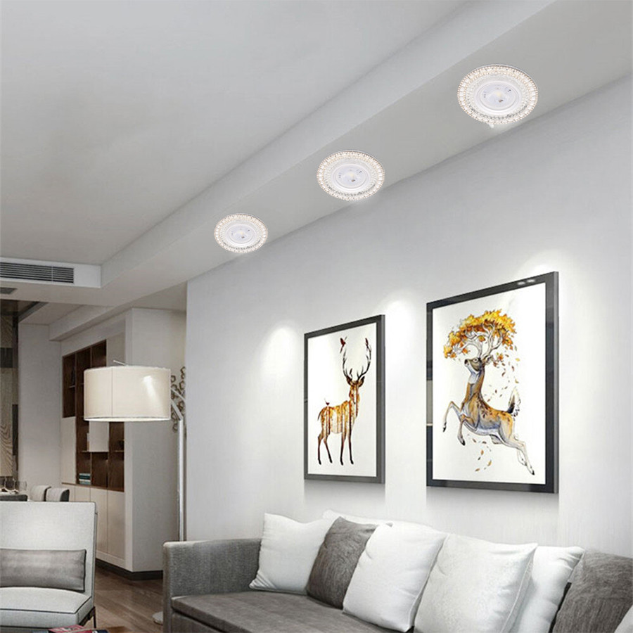 SPOT MR16 A ENCASTRER ROND CRYSTAL + LED 3W