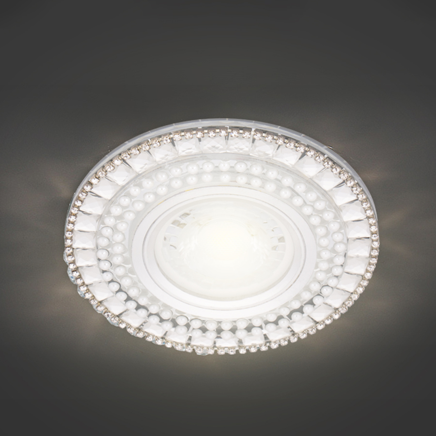 SPOT MR16 A ENCASTRER ROND CRYSTAL + LED 3W