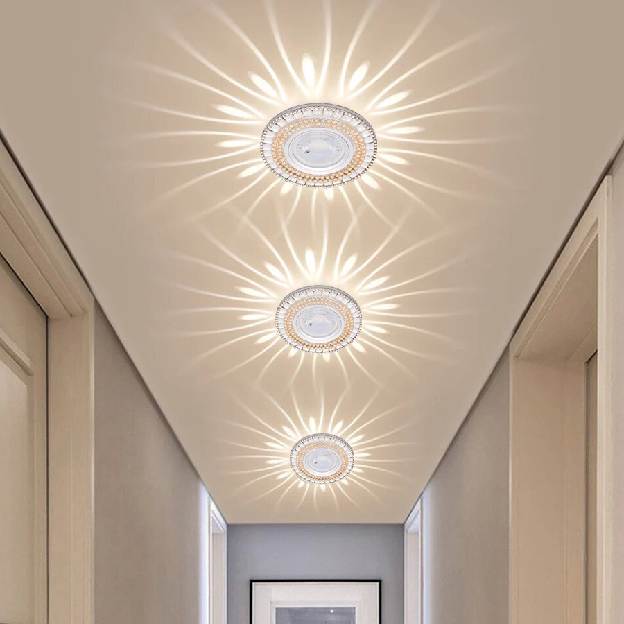 SPOT MR16 A ENCASTRER ROND CRYSTAL + LED 3W