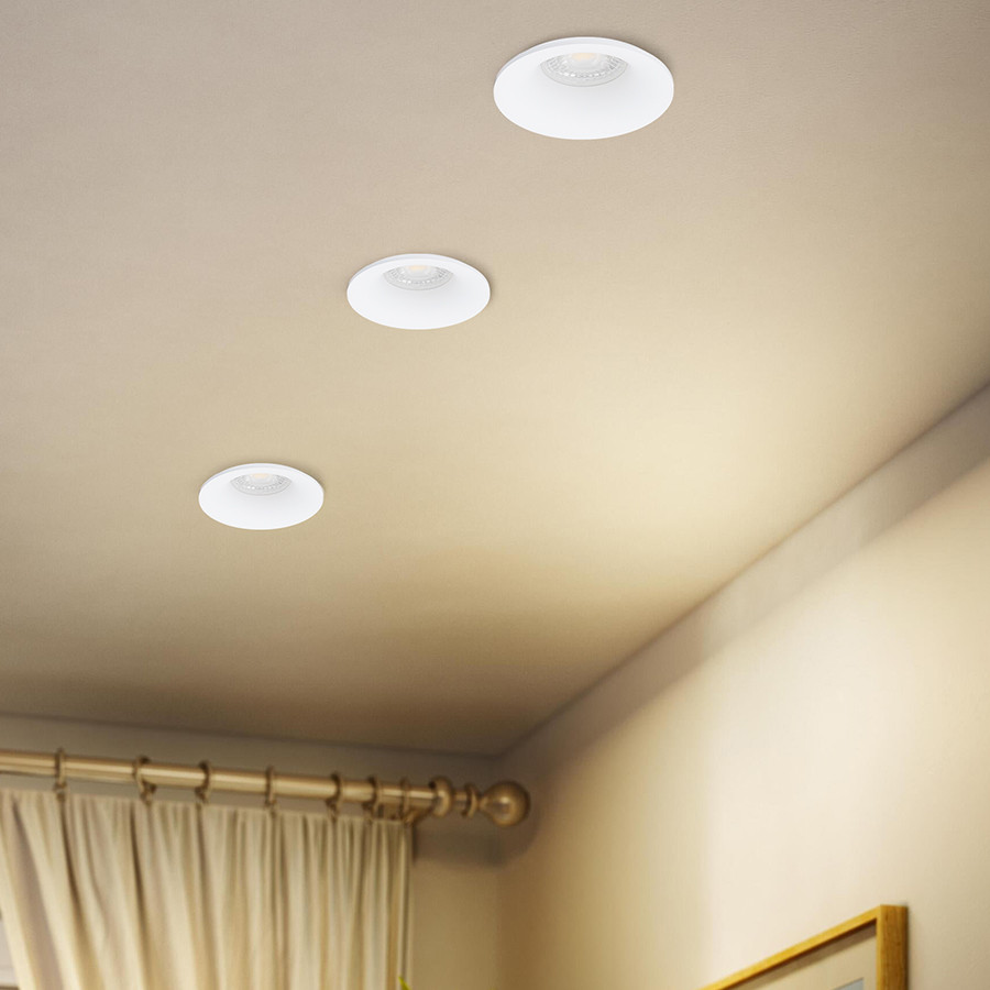 SPOT GU10 ROND FIXE RETRAIT BLANC
