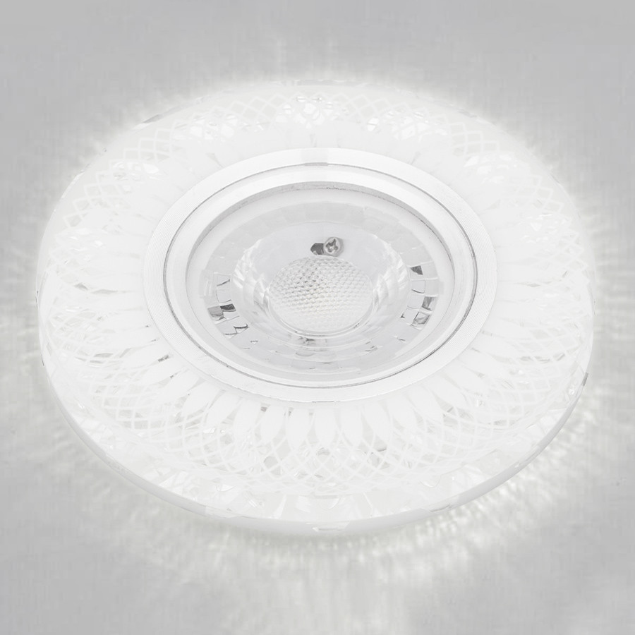 SPOT MR16 A ENCASTRER ROND 3D GLASS + CRYSTAL + LED 3W