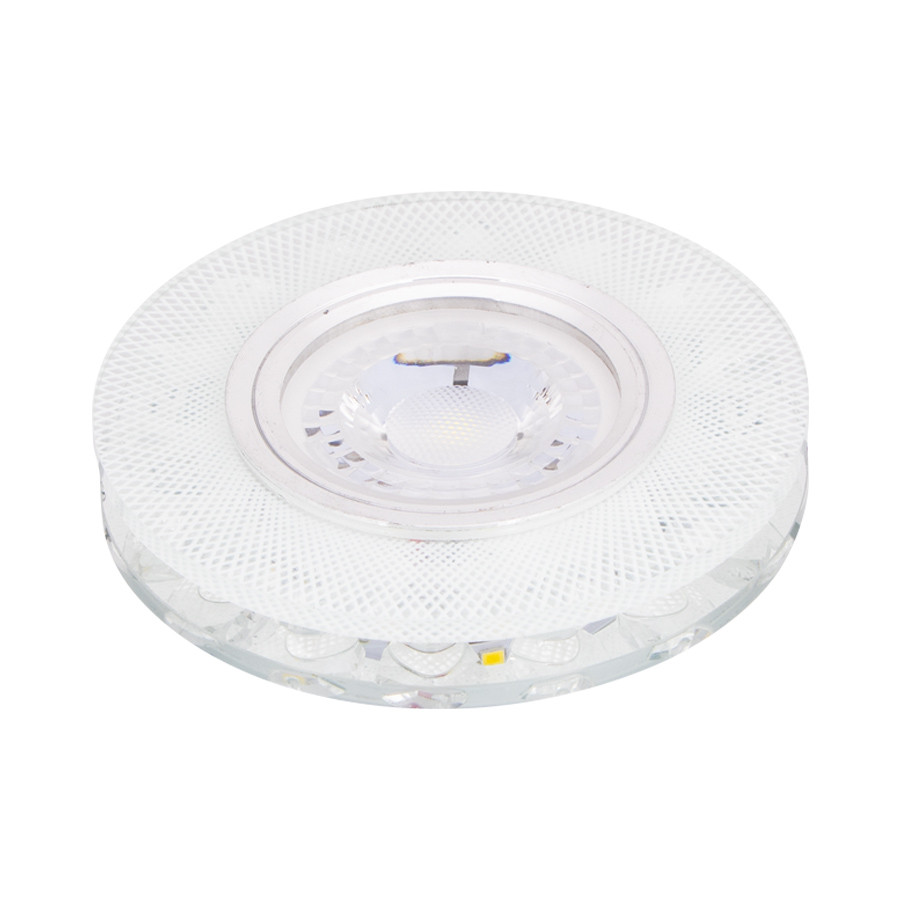 SPOT MR16 A ENCASTRER ROND 3D GLASS + CRYSTAL + LED 3W