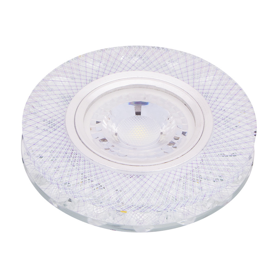 SPOT MR16 A ENCASTRER ROND 3D GLASS + CRYSTAL + LED 3W