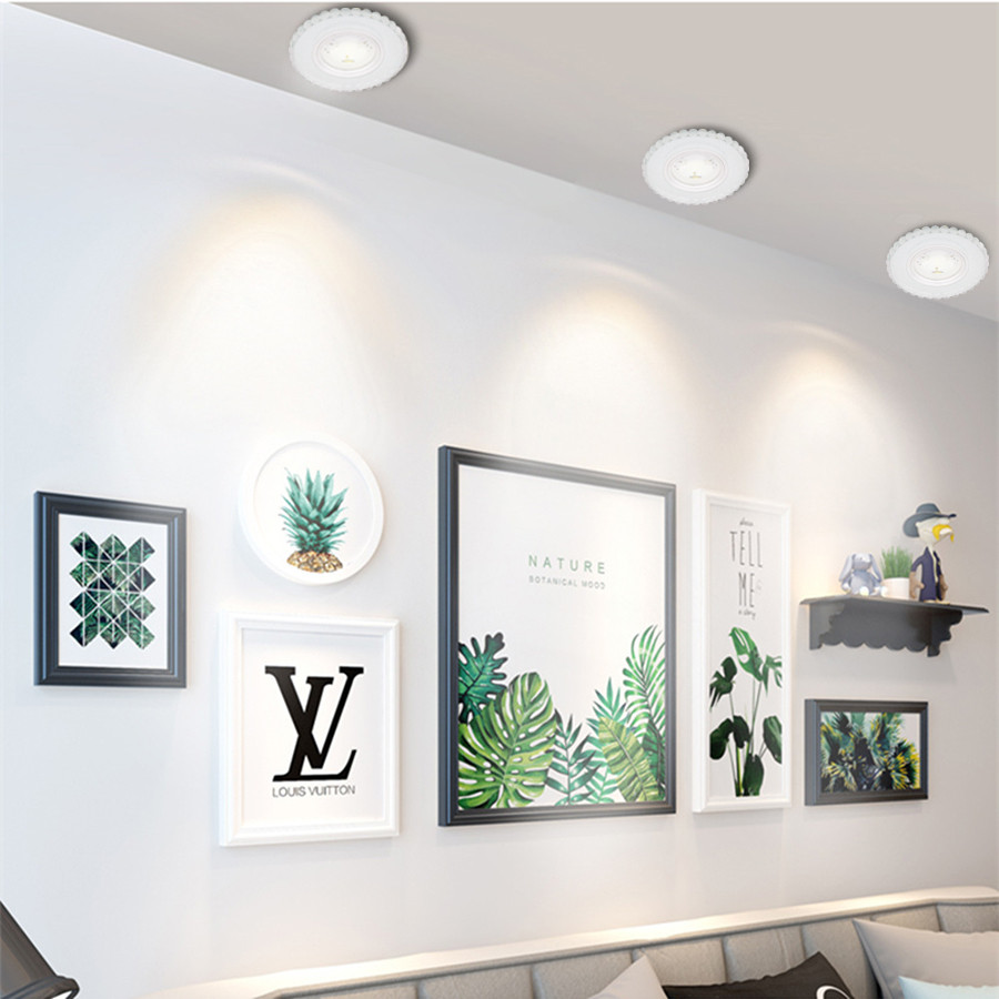SPOT MR16 A ENCASTRER ROND 3D GLASS + CRYSTAL + LED 3W