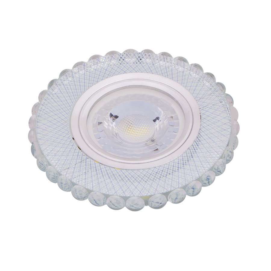 SPOT MR16 A ENCASTRER ROND 3D GLASS + CRYSTAL + LED 3W