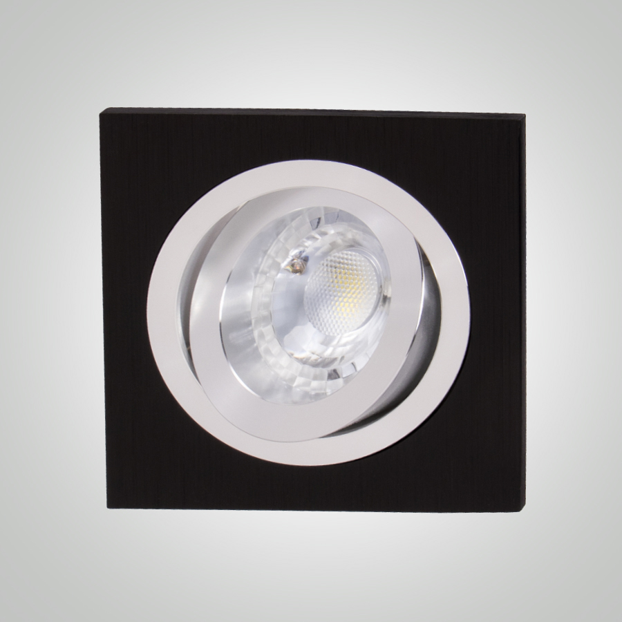 SPOT MR16 A ENCASTRER CARRE ORIENTABLE ALUMINIUM
