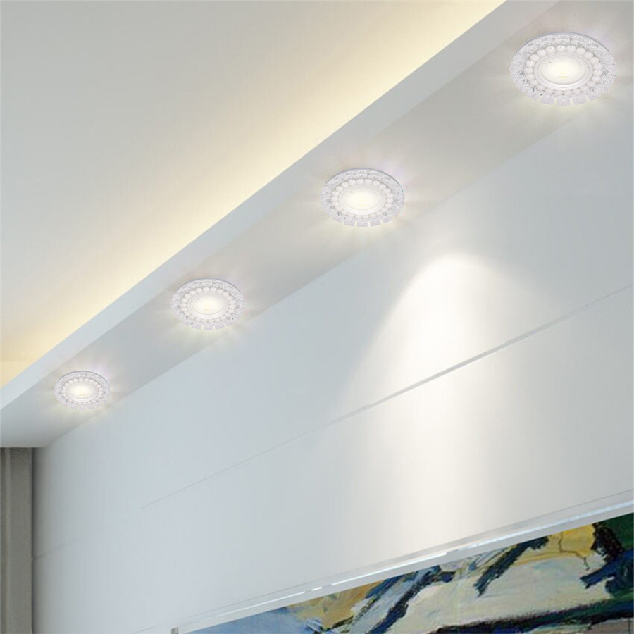 SPOT MR16 A ENCASTRER ROND CRYSTAL + LED 3W