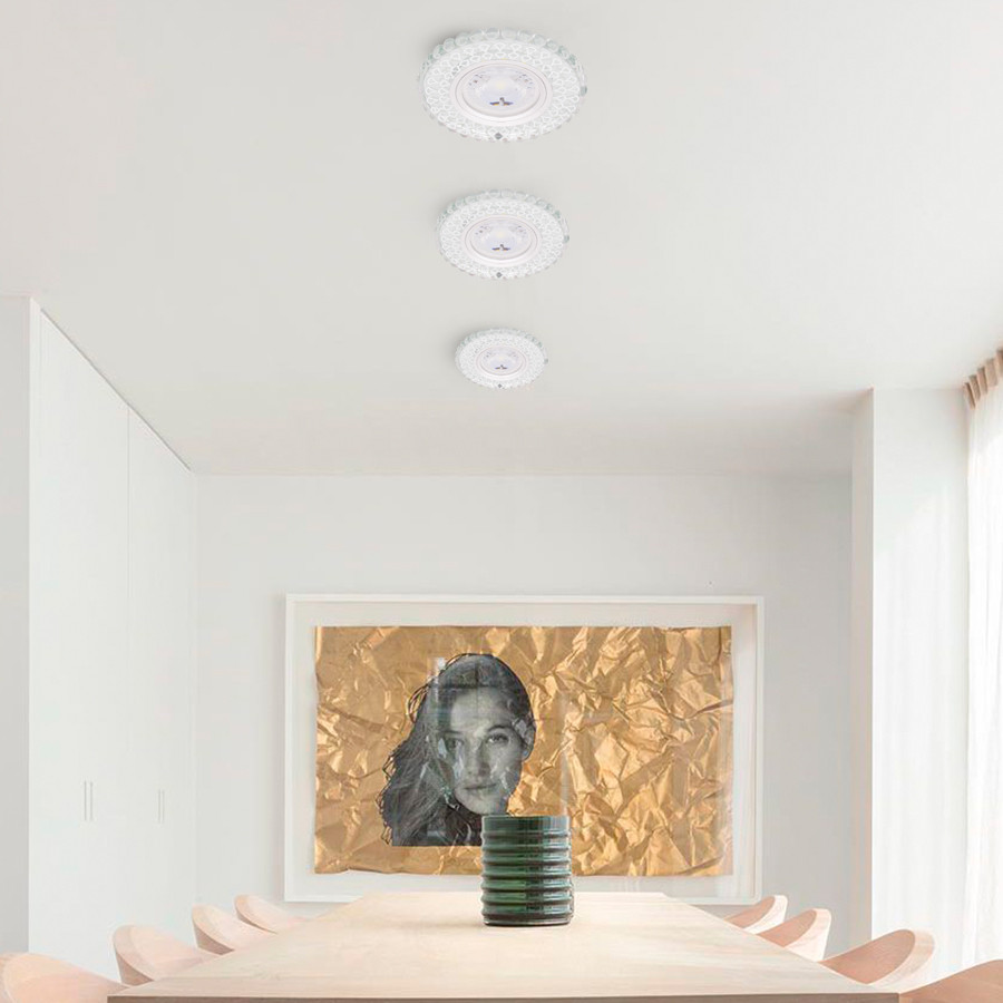 SPOT MR16 A ENCASTRER ROND 3D GLASS +