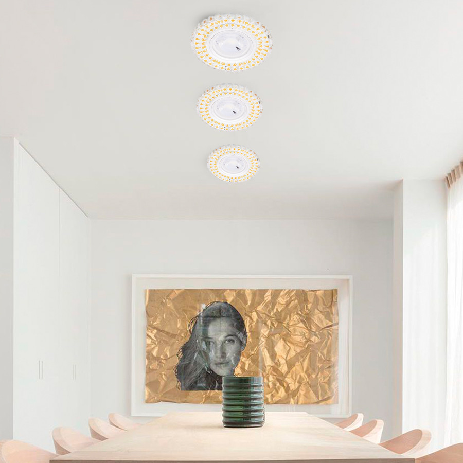 SPOT MR16 A ENCASTRER ROND 3D GLASS +