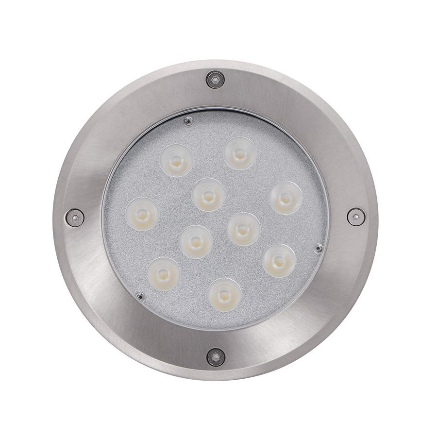 SPOT AU SOL LED ROND FIXE IP67 HP 10W 6500K