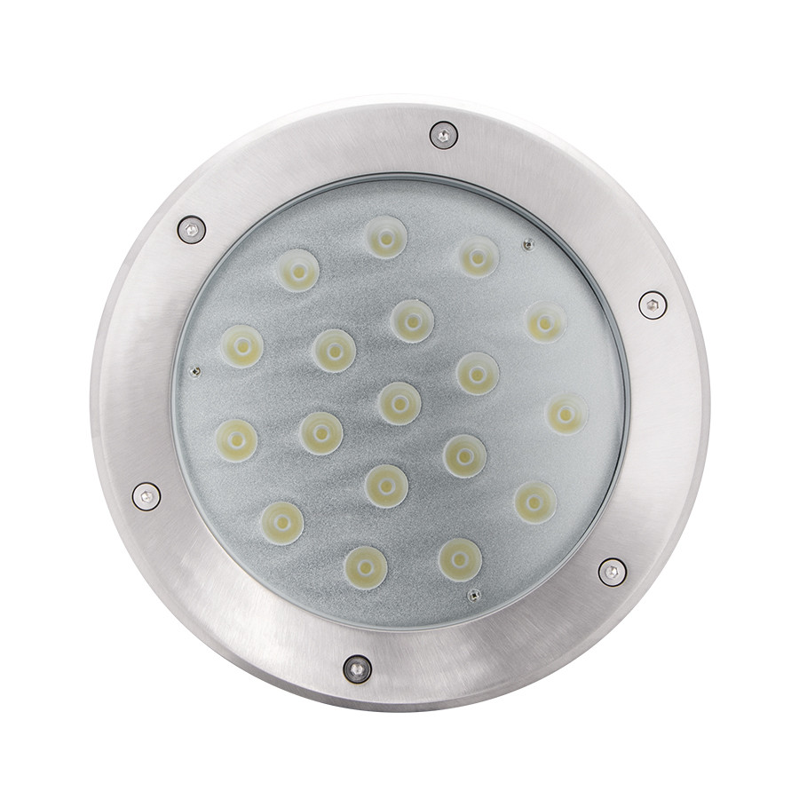 SPOT AU SOL LED ROND FIXE IP67 HP 18W 6500K