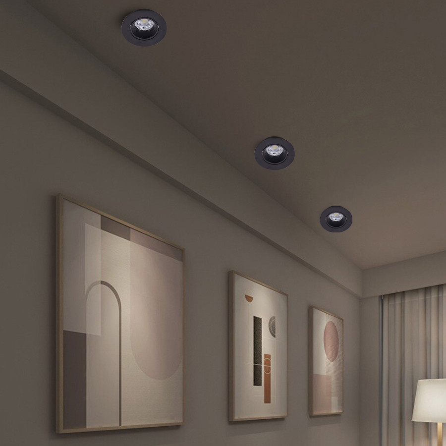 SPOT A ENCASTRER ROND ORIENTABLE PVC GU10