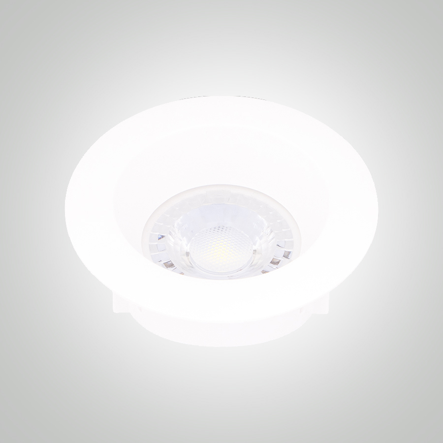 SPOT GU10 A ENCASTRER ROND FIXE RETRAIT PVC