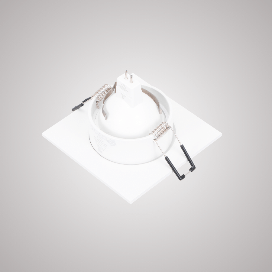 CADRE POUR SPOT MR16 FIXE A ENCASTRER CARRE ALUMINIUM