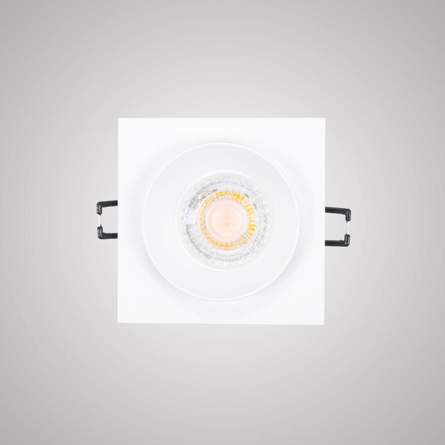 CADRE POUR SPOT MR16 FIXE A ENCASTRER CARRE ALUMINIUM