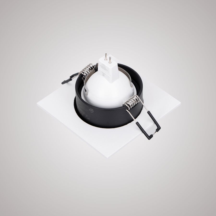 CADRE POUR SPOT MR16 FIXE A ENCASTRER CARRE ALUMINIUM