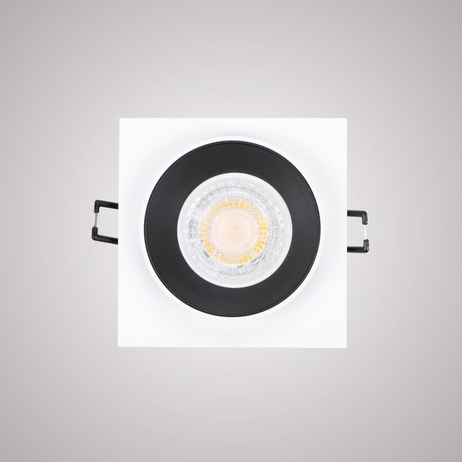 CADRE POUR SPOT MR16 FIXE A ENCASTRER CARRE ALUMINIUM