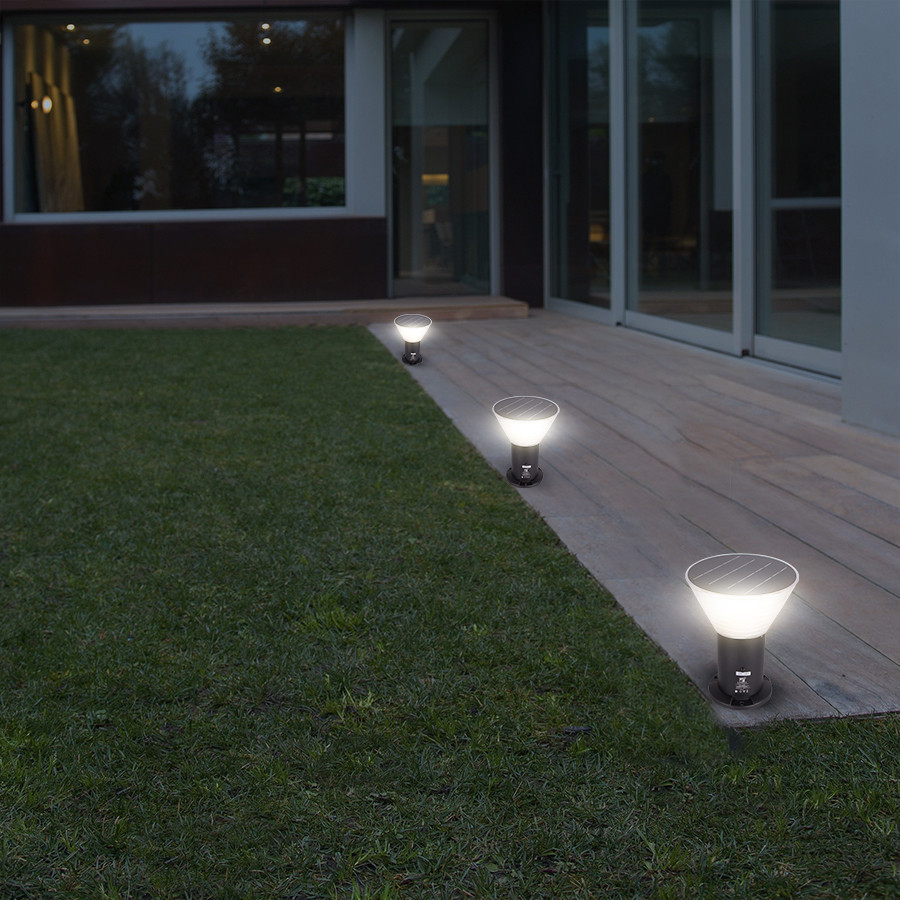 BORNE JARDIN SOLAIRE LED IP65 220V 30CM