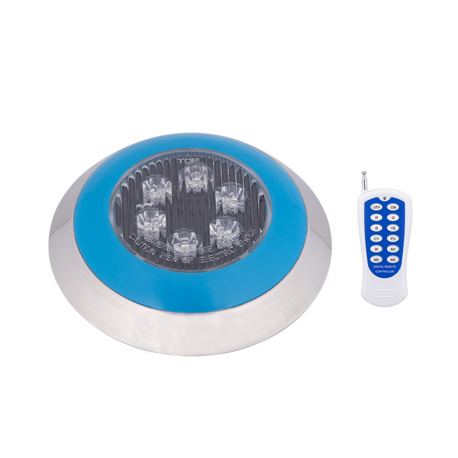 SPOT POUR PISCINE STEEL D180 DC12V AVEC TELECOMMANDE IP68